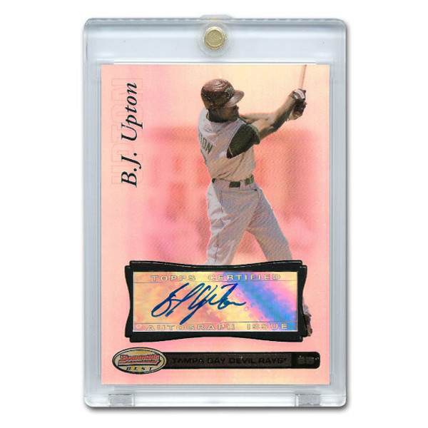 B.J. Upton Autographed Card 2007 Bowman's Best # 50