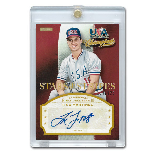 Tino Martinez Autographed Card 2013 Panini USA Stars & Stripes Signatures Ltd Ed of 223
