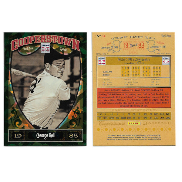 George Kell 2013 Panini Cooperstown Green Crystal # 54