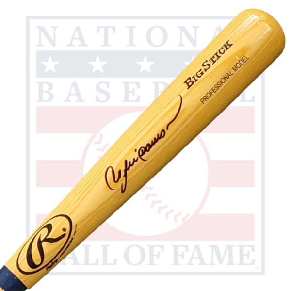 Andre Dawson Autographed Rawlings Big Stick Blue Stripe 34" Bat (JSA)