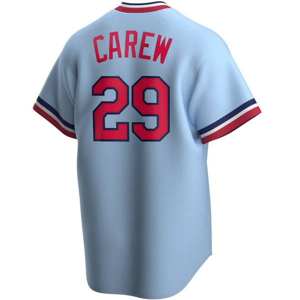 Men’s Nike Rod Carew Minnesota Twins Cooperstown Collection Light Blue Jersey