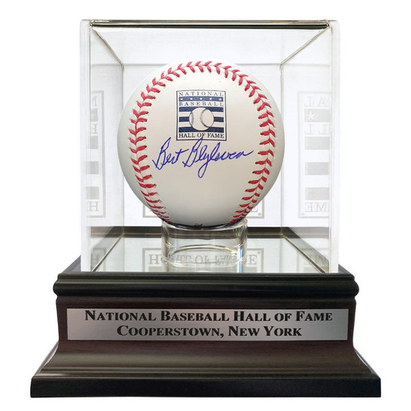 Bert Blyleven Autographed Hall of Fame Logo Baseball with Case (HOF)