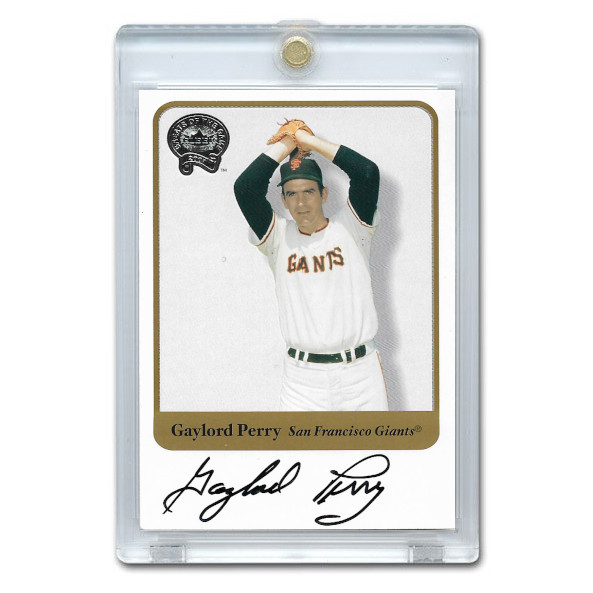 Gaylord Perry Autographed Card 2001 Fleer Greats of the Game