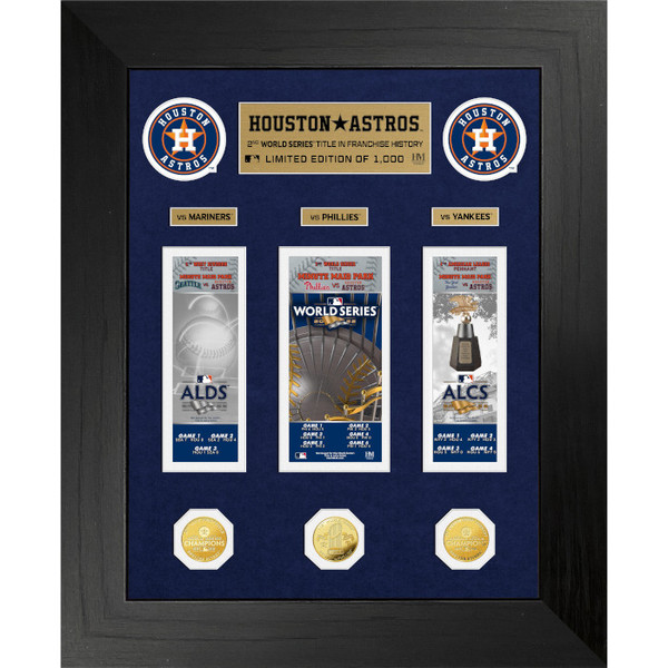 Houston Astros Road To The Championship 22" x 18" 2022 World Series Champions Deluxe Collection Ltd Ed of 1,000