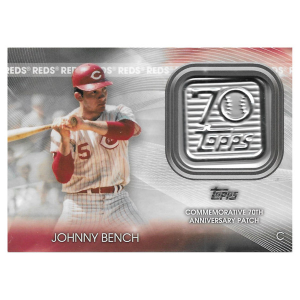 Johnny Bench 2021 Topps 70th Anniversary Logo Patch # 70LP-JB