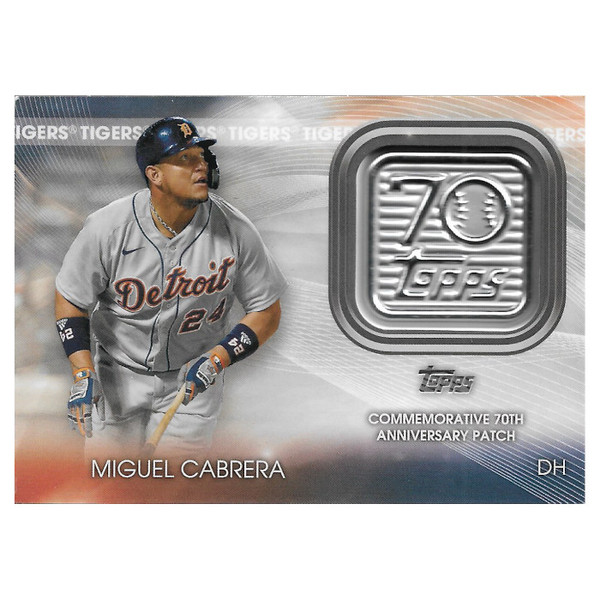 Miguel Cabrera 2021 Topps 70th Anniversary Logo Patch # 70LP-MC