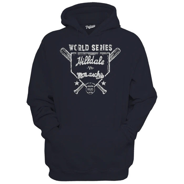 Unisex Teambrown 1925 World Series Hilldale Athletic Club vs. Kansas City Monarchs Premium Navy Hooded Sweatshirt