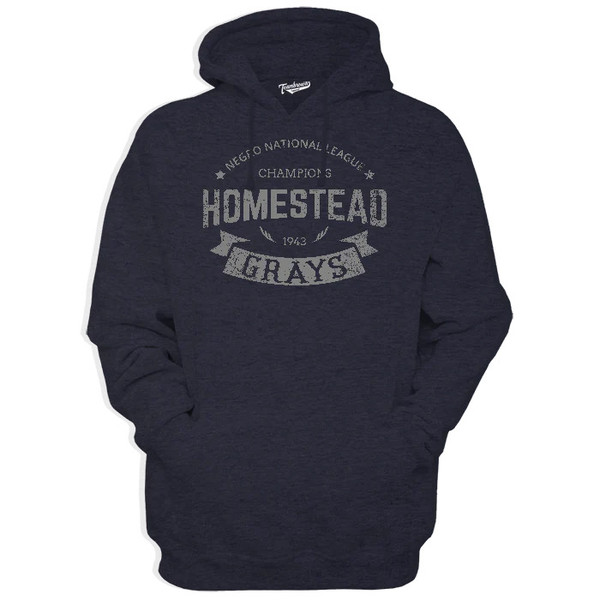 Unisex Teambrown Homested Grays 1943 World Series Champion Premium Navy Hooded Sweatshirt