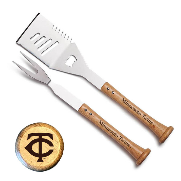 Minnesota Twins Baseball BBQ 'Turn Two' Grilling Utensil Set