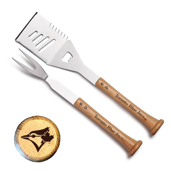 Toronto Blue Jays Baseball BBQ 'Turn Two' Grilling Utensil Set