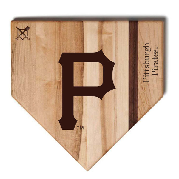 Pittsburgh Pirates Baseball BBQ 12" x 12" Logo Wood Cutting Board