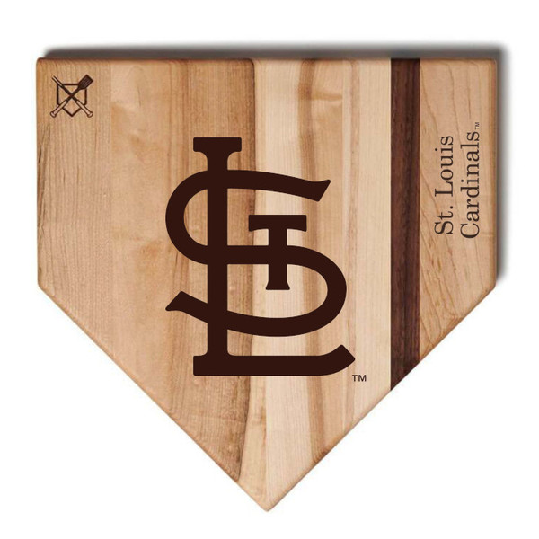 St. Louis Cardinals Baseball BBQ 12" x 12" Logo Wood Cutting Board