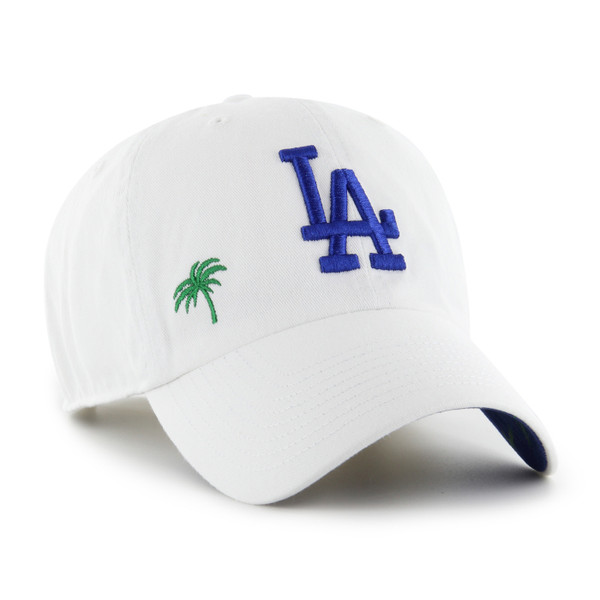 Women’s ’47 Brand Los Angeles Dodgers Palm Tree Confetti White Clean Up Adjustable Cap