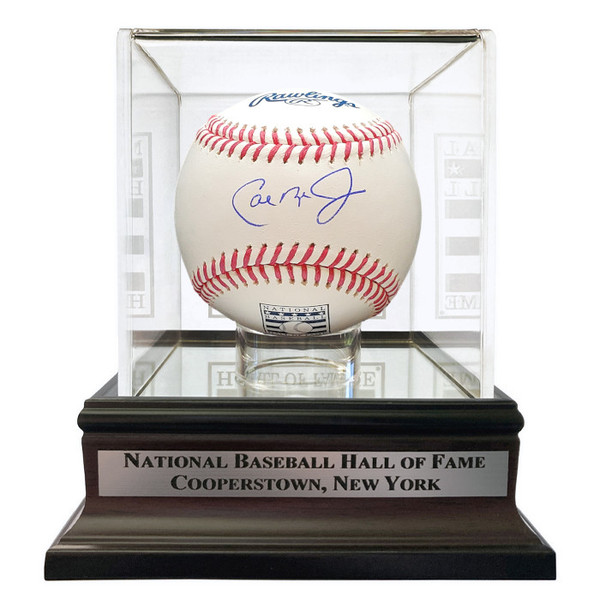 Cal Ripken Jr. Autographed Hall of Fame Logo Baseball with Case (HOF) - Sweetspot