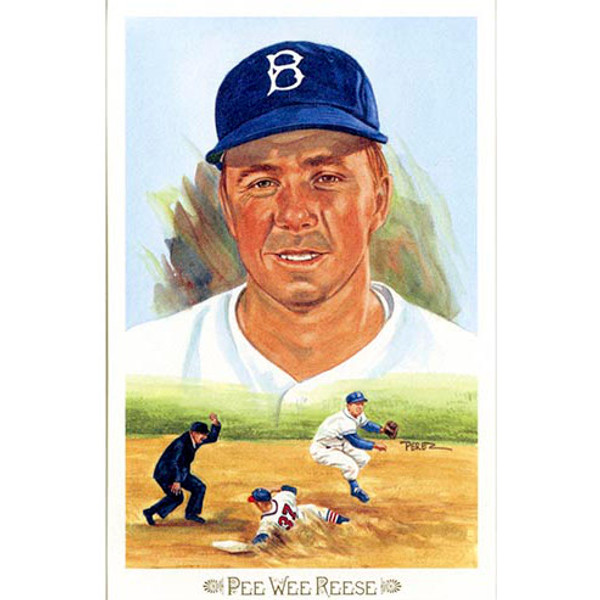 Pee Wee Reese Perez-Steele Baseball Hall of Fame 50th 1989 Celebration Series Limited Edition Postcard # 34