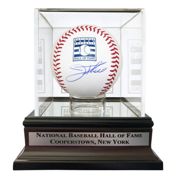 Jim Thome Autographed Hall of Fame Logo Baseball with HOF Case (Beckett)