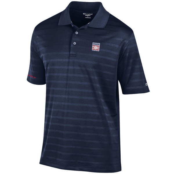 Men’s Champion Baseball Hall of Fame Navy Textured Polo