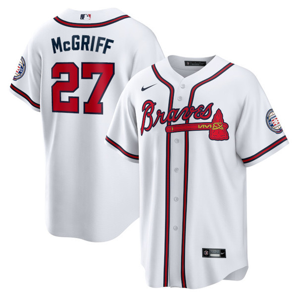Men’s Nike Fred McGriff Hall of Fame 2023 Induction Official Replica Atlanta Braves Home Jersey