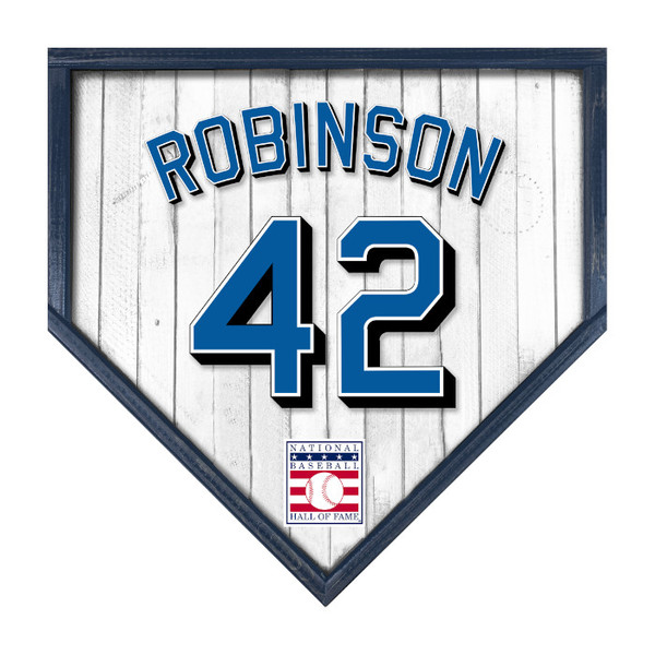 Jackie Robinson 10" x 10" MDF Wooden Jersey Home Plate
