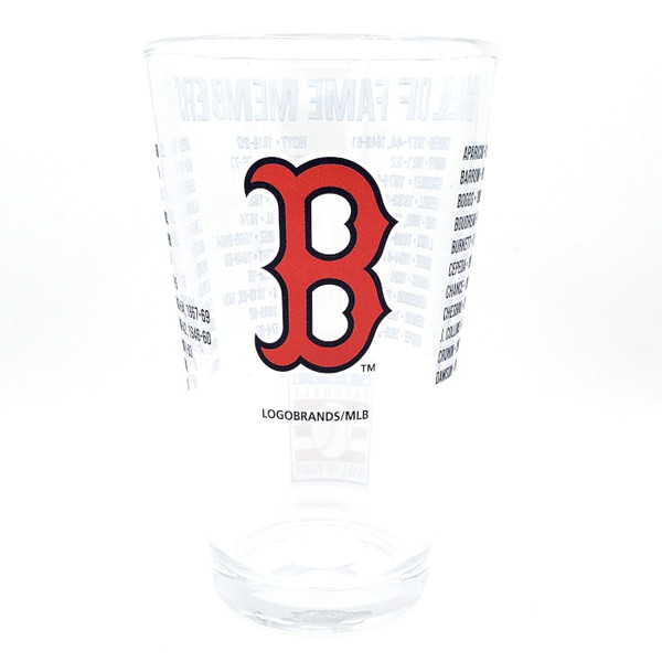 Boston Red Sox Team Hall of Famer 16 Ounce Pint Glass