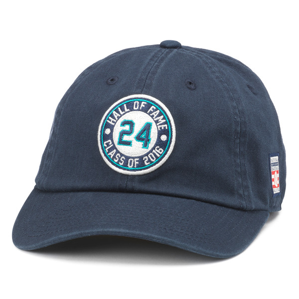 Men’s Ken Griffey Jr. Signature and Jersey Number Navy Adjustable Cap