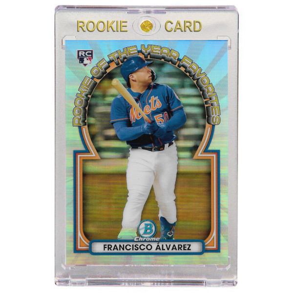 Francisco Alvarez New York Mets 2023 Bowman Chrome Rookie of the Year Favorites # 2 Rookie Card
