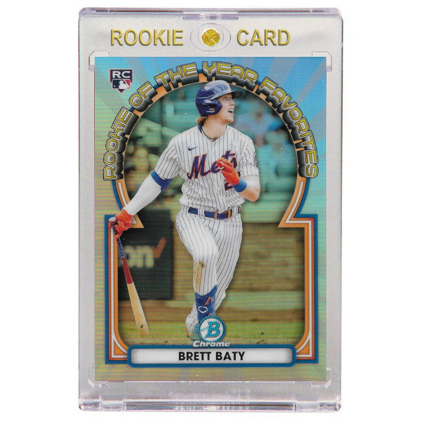 Brett Baty New York Mets 2023 Bowman Chrome Rookie of the Year Favorites # 3 Rookie Card