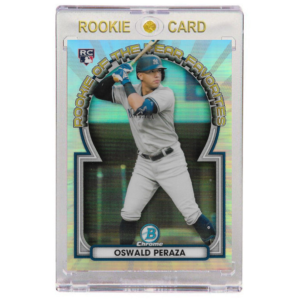 Oswald Peraza New York Yankees 2023 Bowman Chrome Rookie of the Year Favorites # 13 Rookie Card