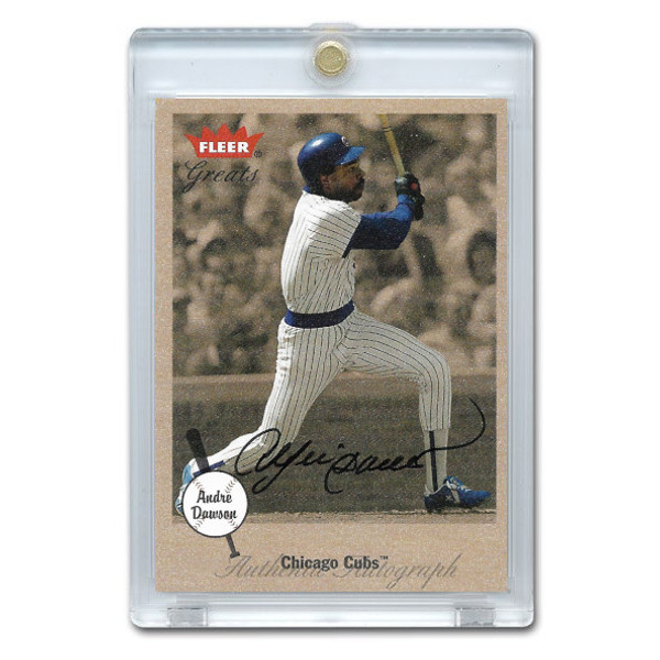 Andre Dawson Autographed Card 2002 Fleer Greats of the Game