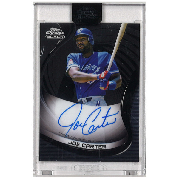 Joe Carter Autographed Card 2022 Topps Chrome Black # CBA-JC