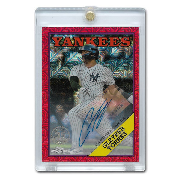 Gleyber Torres Autographed Card 2023 Topps Update Series 35th Silver Pack  Chrome Red Refractor # 76 Ltd Ed of 5