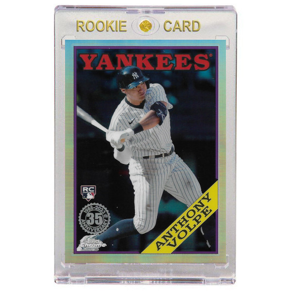 Anthony Volpe New York Yankees 2023 Topps Chrome Update Refractor 35th Anniversary '88 # CU17 Rookie Card