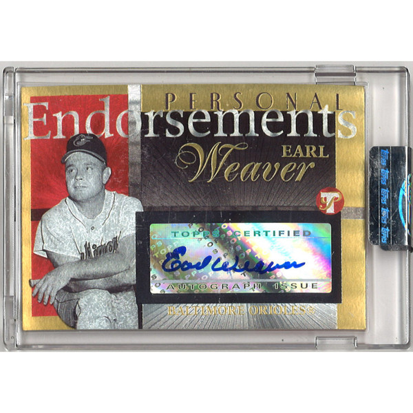 Earl Weaver Autographed Card 2005 Topps Pristine Personal Endorsements Gold #PEA-EW Ltd Ed of 25