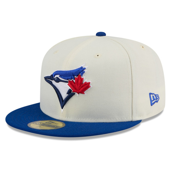 Men’s New Era Toronto Blue Jays Pirates Chrome White and Royal 59FIFTY Fitted Cap