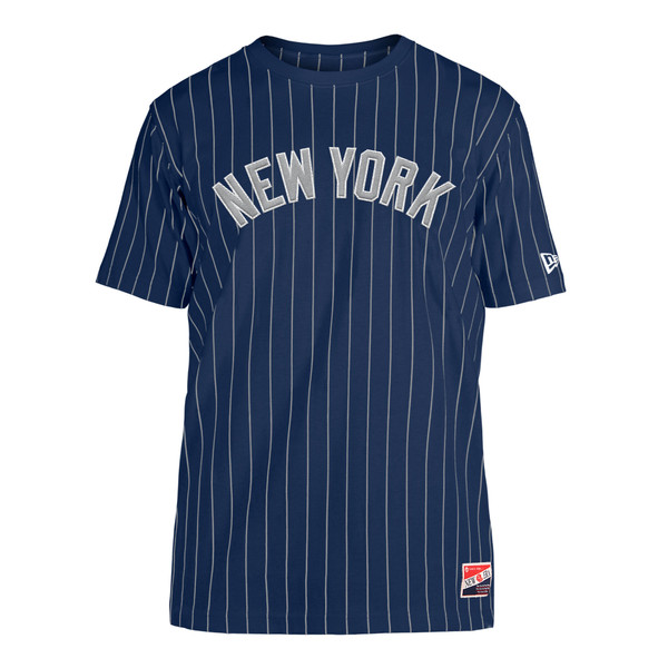 Men’s New Era New York Yankees Navy Pinstriped T-Shirt