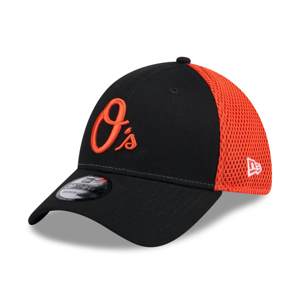Men’s New Era Baltimore Orioles EG Neo 39THIRTY Black and Orange Flex Fit Cap
