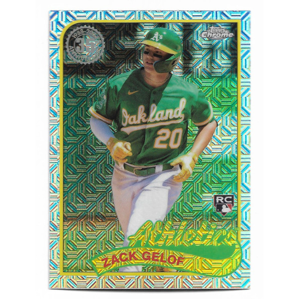Zack Gelof 2024 Topps Series 1 35th 1989 Silver Pack Chrome # 1 Rookie Card