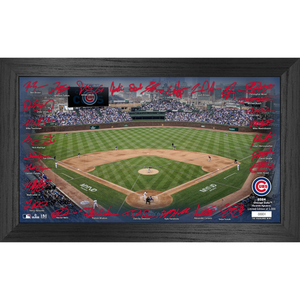 Highland Mint Chicago Cubs 2024 Framed 12 x 20 Signature Field