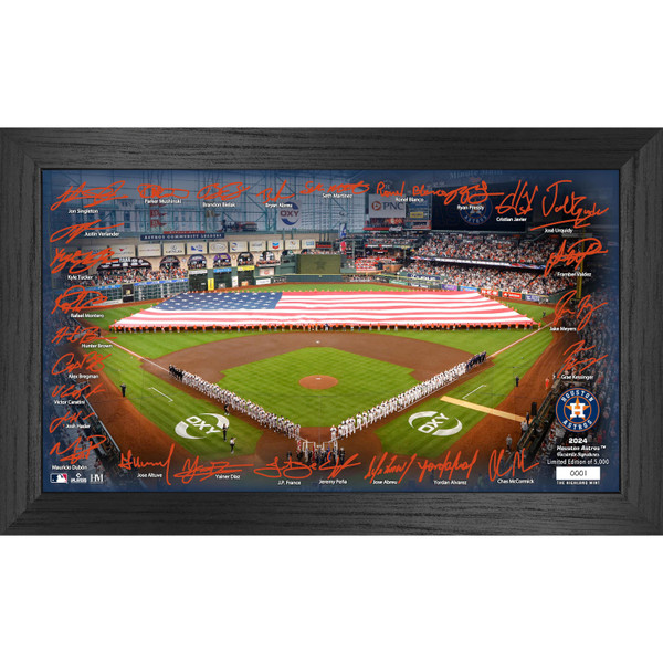 Highland Mint Houston Astros 2024 Framed 12 x 20 Signature Field