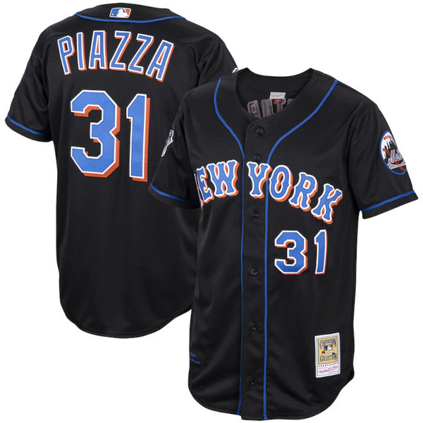 Men’s Mitchell & Ness Mike Piazza Authentic 2000 New York Mets Black Jersey
