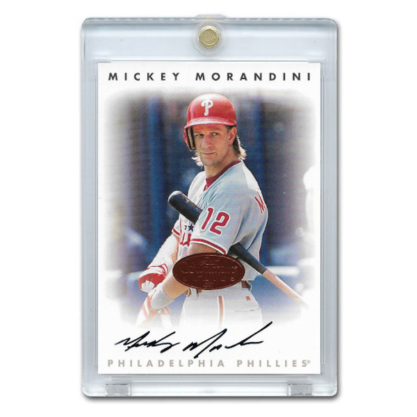 Mickey Morandini Autographed Card 1996 Leaf Signature Series Bronze