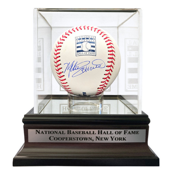 Mike Schmidt Autographed Hall of Fame Logo Baseball with HOF Case (JSA)