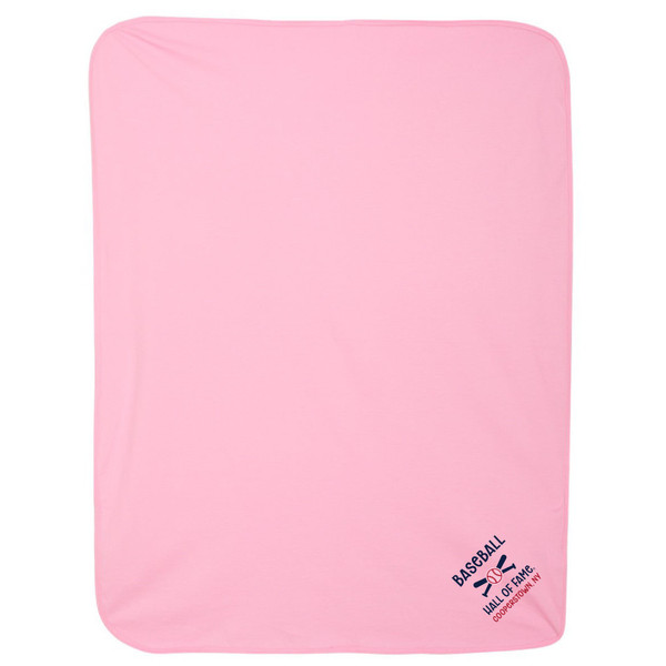 Baseball Hall of Fame Pink Baby Swaddling Blanket