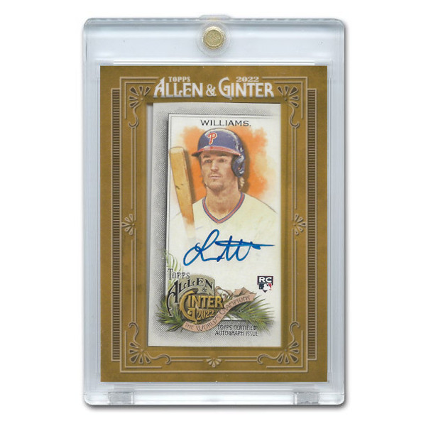 Luke Williams Autographed Card 2022 Topps Allen & Ginter Framed Mini #MA-LW Rookie Card