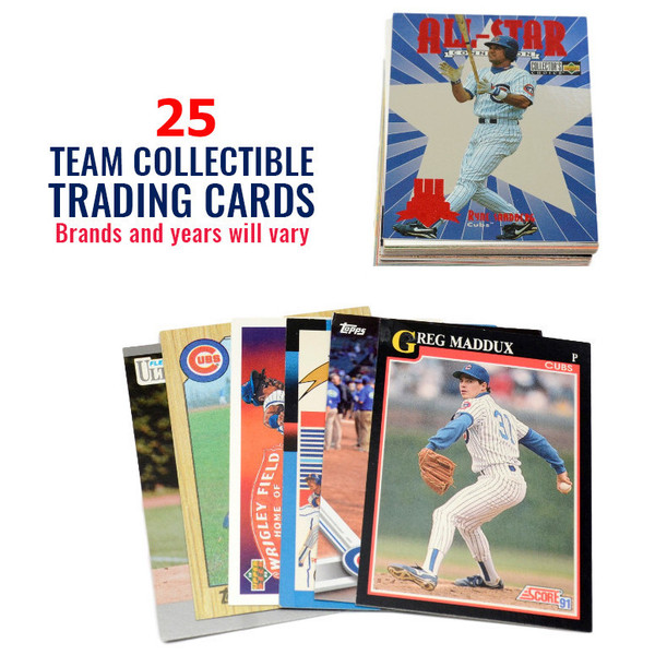 Chicago Cubs 25 Card Team Baseball Card Lot