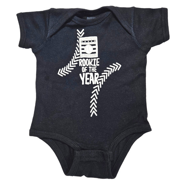 Baseball Hall of Fame Newborn & Infant Rookie Of The Year Navy Onesie