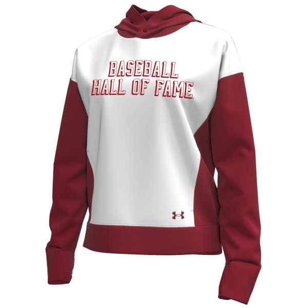 Women’s Under Armour Baseball Hall of Fame Gameday White and Red Tech™ Terry Hood