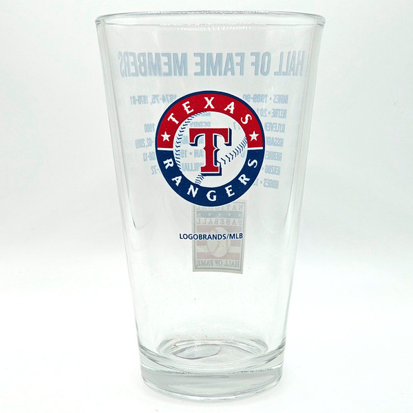 Texas Rangers Team Hall of Famer 16 Ounce Pint Glass