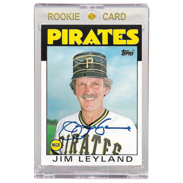 Jim Leyland Autographed Rookie Card 1986 Topps Traded # 66T (HOF)