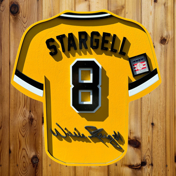 Willie Stargell 3D Signature Wood Jersey 19 x 18 Wall Sign (yellow)